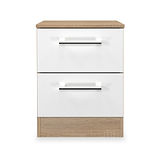 Hadley 2 Drawer Bedside White Oak from Roseland Furniture