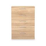 Hadley 5 Drawer Chest Oak from Roseland Furniture