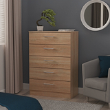 Hadley 5 Drawer Chest Oak from Roseland Furniture