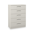 Hadley 5 Drawer Chest Grey from Roseland Furniture