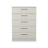 Hadley 5 Drawer Chest Grey from Roseland Furniture