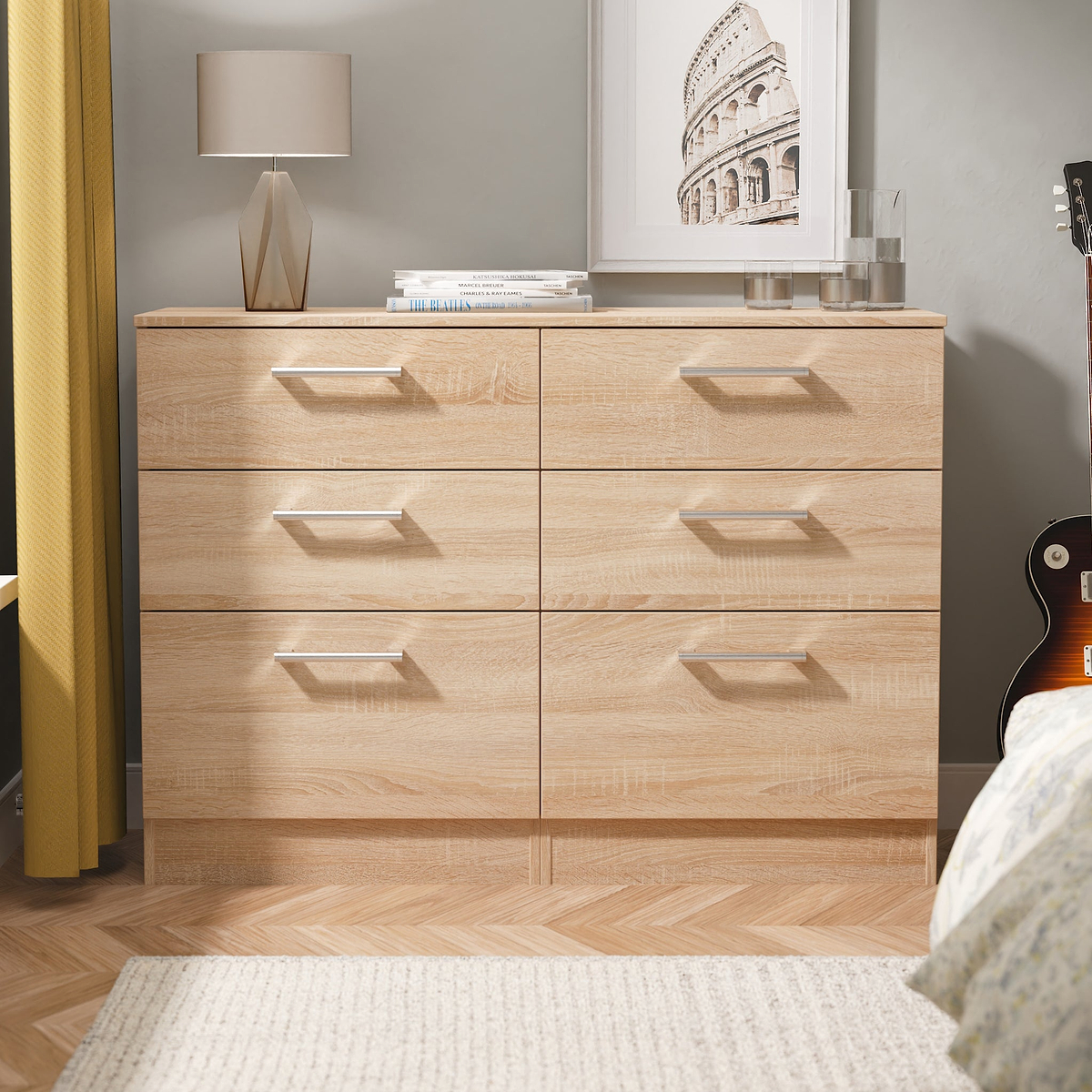 Hadley 6 Drawer Chest Oak from Roseland Furniture