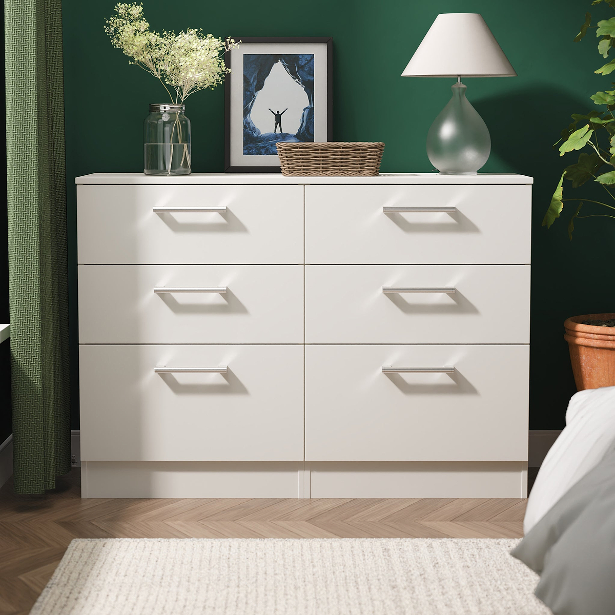 Hadley 6 Drawer Chest Grey from Roseland Furniture