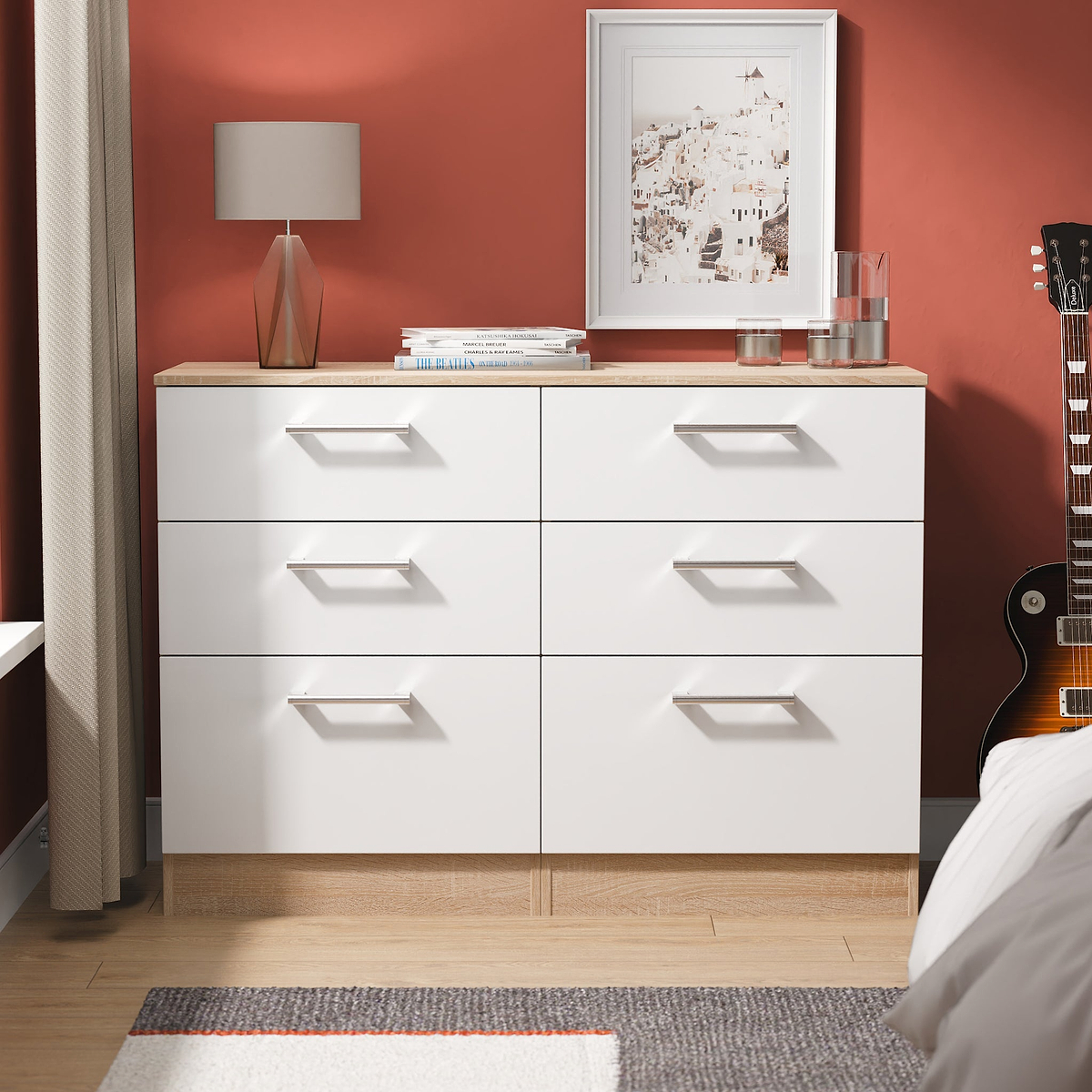 Hadley 6 Drawer Chest White Oak from Roseland Furniture