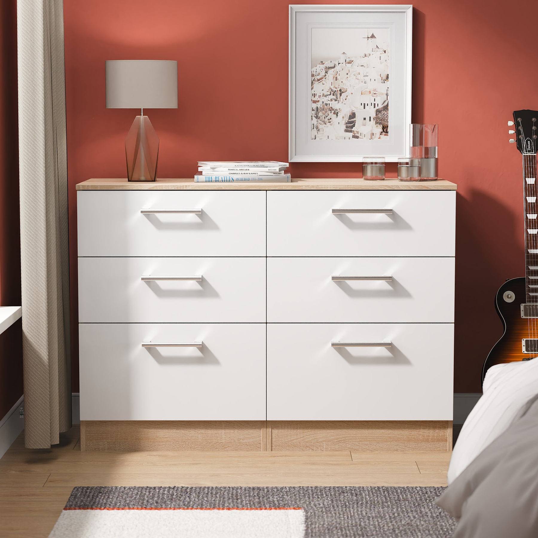 Hadley 6 Drawer Chest White Oak from Roseland Furniture