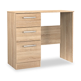 Hadley 3 Drawer Dressing Table Oak from Roseland Furniture