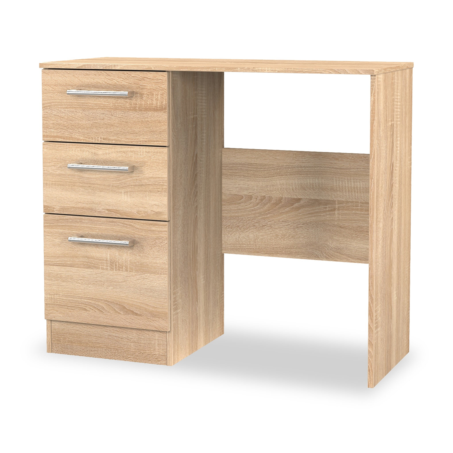 Hadley 3 Drawer Dressing Table Oak from Roseland Furniture