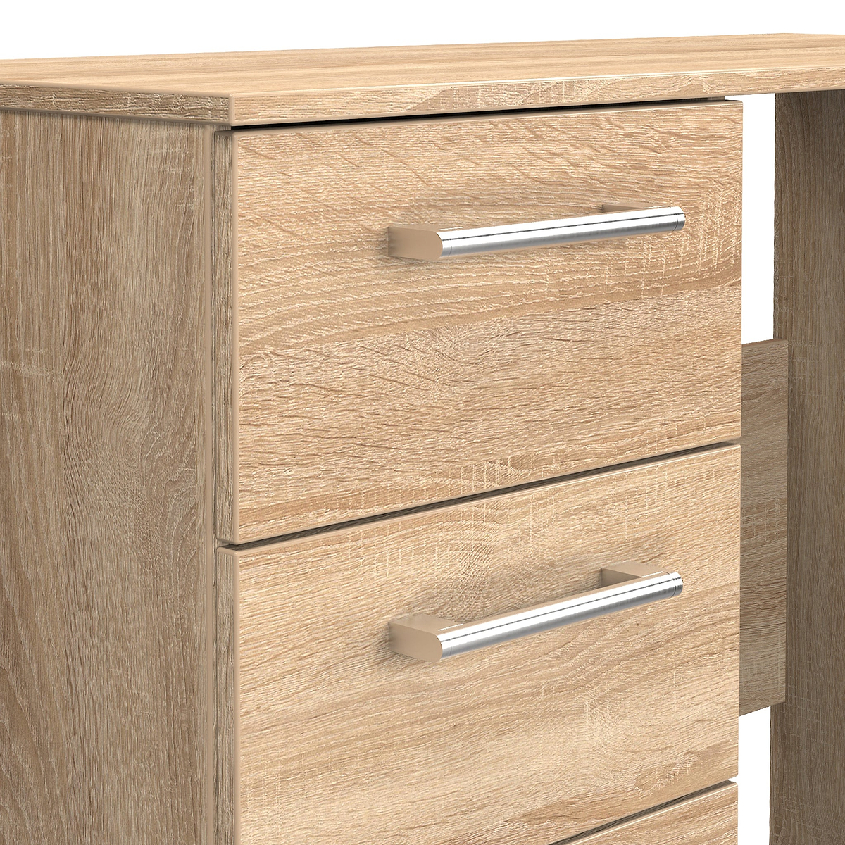 Hadley 3 Drawer Dressing Table Oak from Roseland Furniture