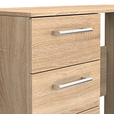 Hadley 3 Drawer Dressing Table Oak from Roseland Furniture
