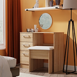 Hadley 3 Drawer Dressing Table Oak from Roseland Furniture