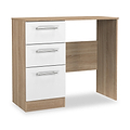 Hadley 3 Drawer Dressing Table White Oak from Roseland Furniture
