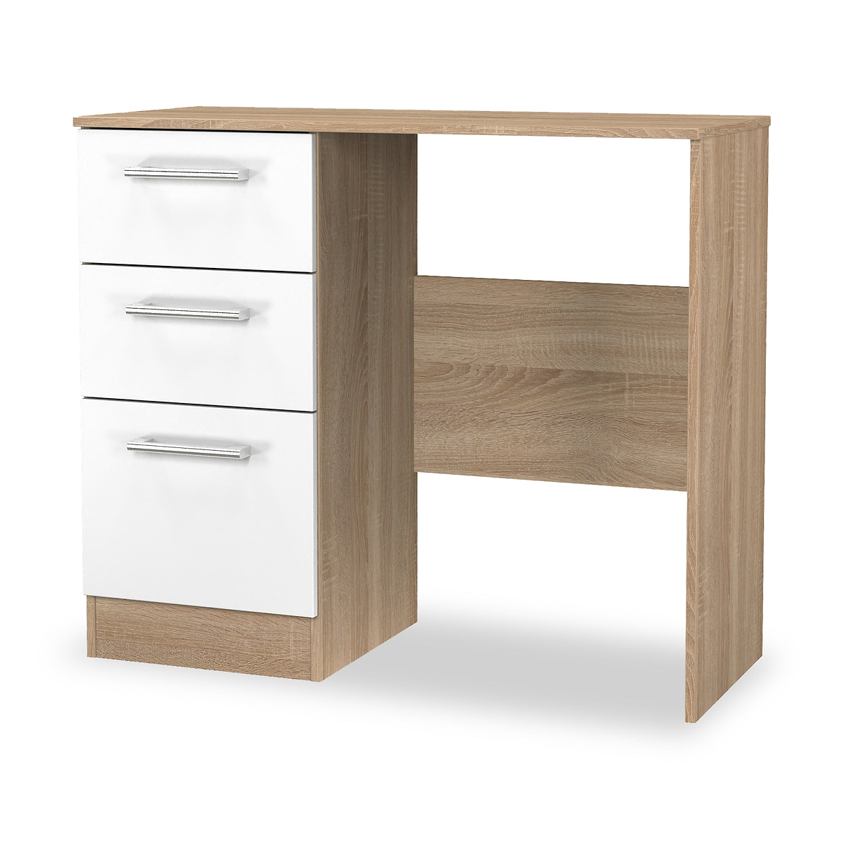 Hadley 3 Drawer Dressing Table White Oak from Roseland Furniture