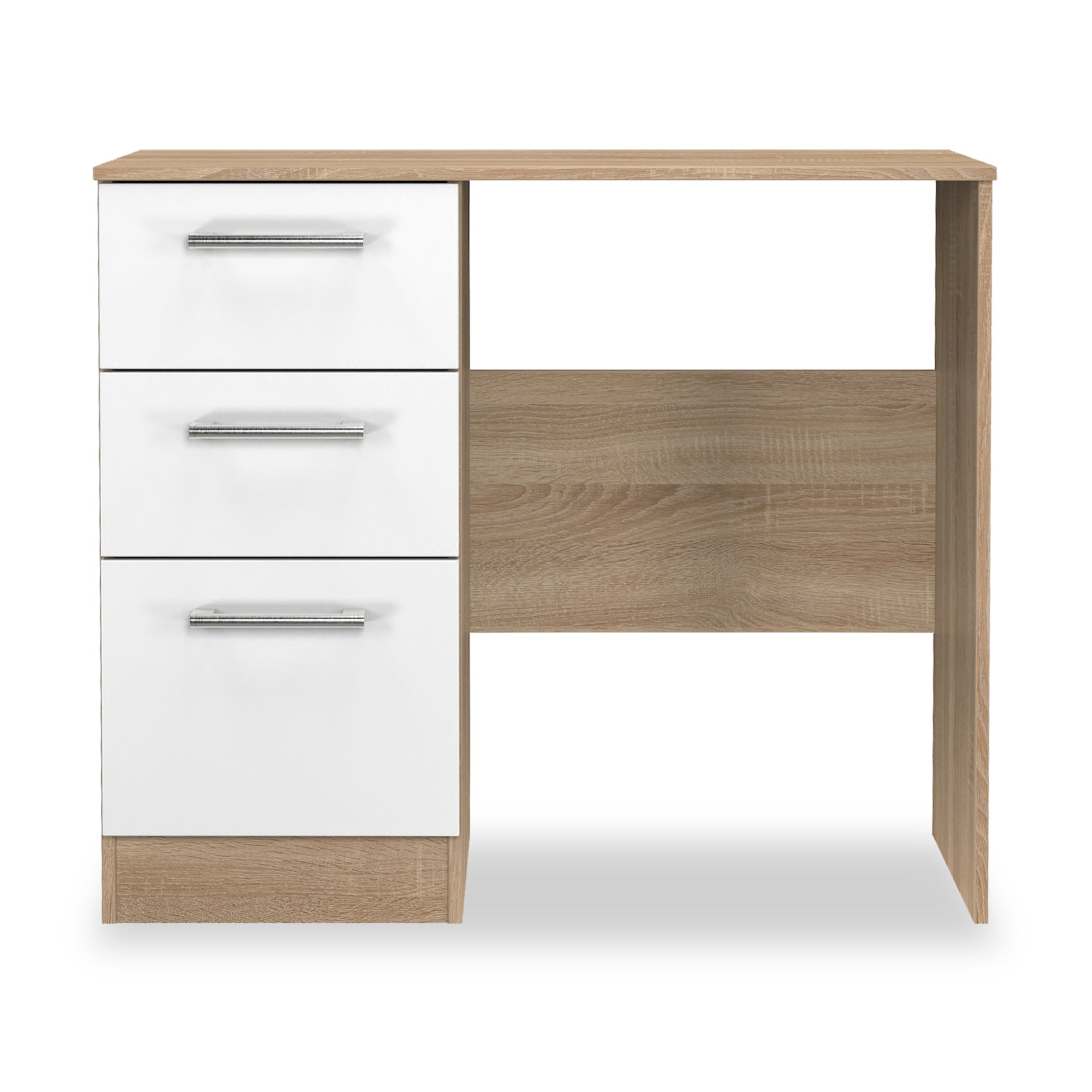 Hadley 3 Drawer Dressing Table White Oak from Roseland Furniture