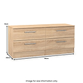 Hadley 4 Drawer Low Storage Unit Oak from Roseland Furniture