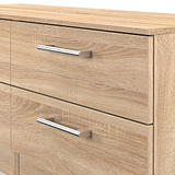 Hadley 4 Drawer Low Storage Unit Oak from Roseland Furniture