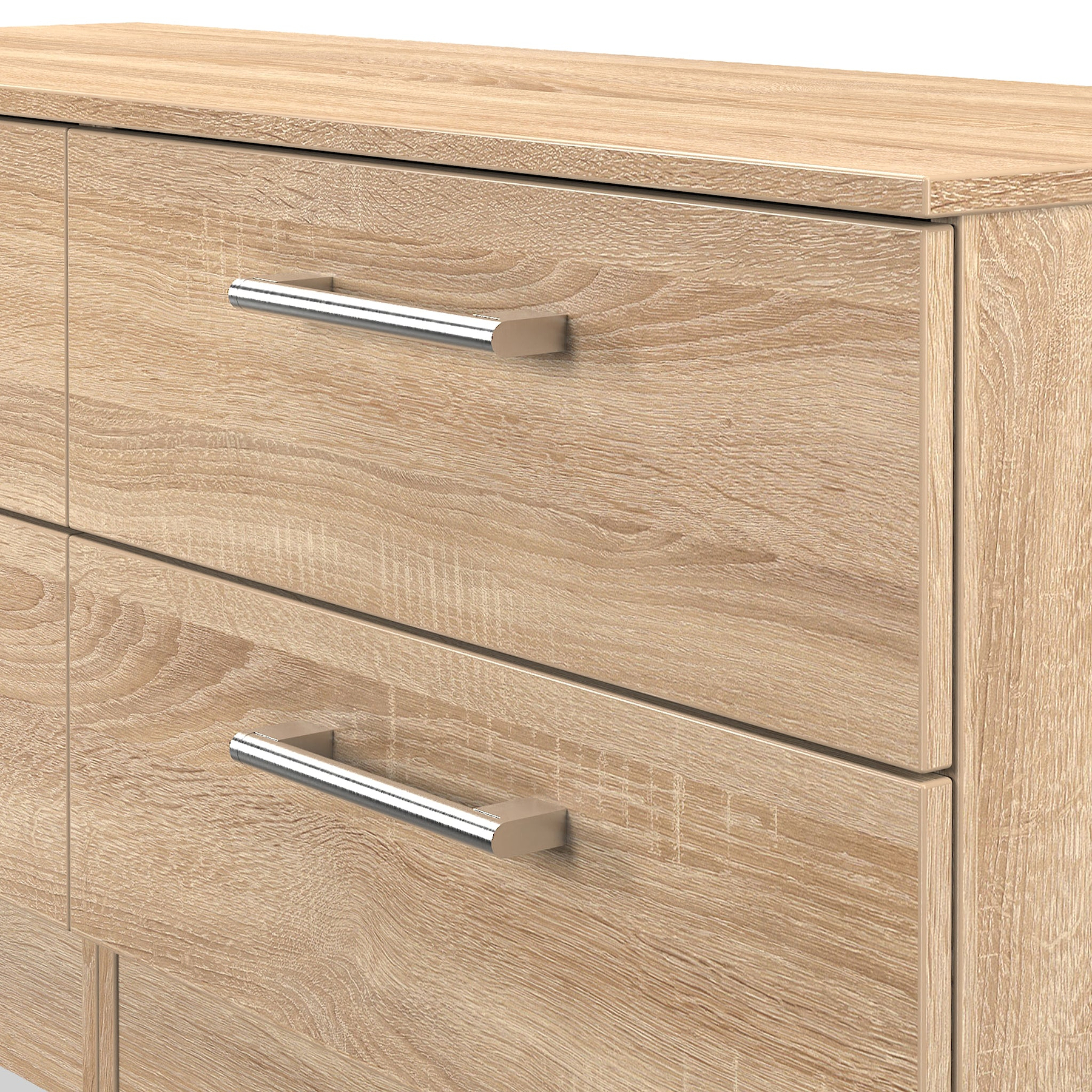 Hadley 4 Drawer Low Storage Unit Oak from Roseland Furniture