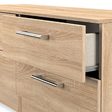 Hadley 4 Drawer Low Storage Unit Oak from Roseland Furniture