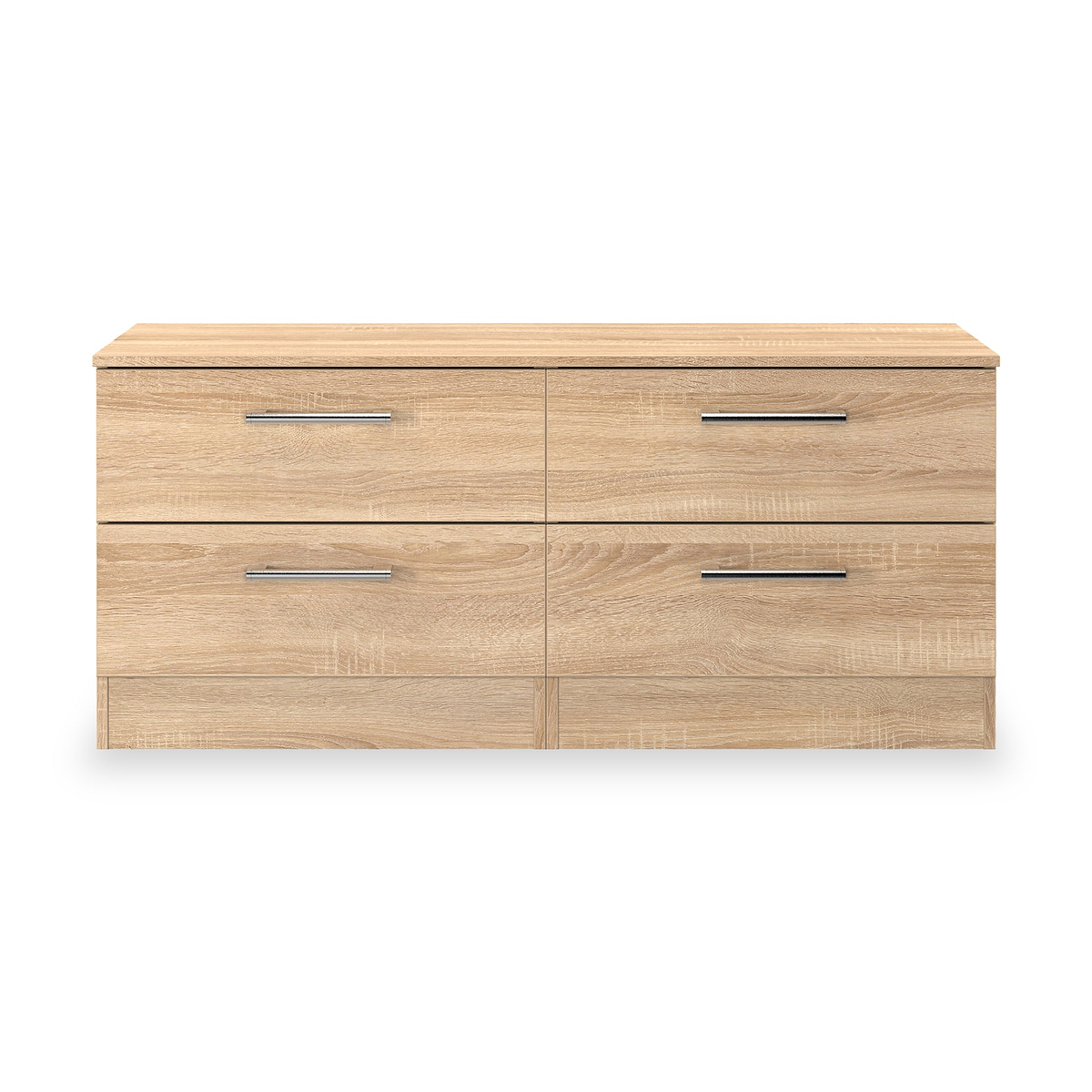 Hadley 4 Drawer Low Storage Unit Oak from Roseland Furniture