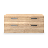 Hadley 4 Drawer Low Storage Unit Oak from Roseland Furniture
