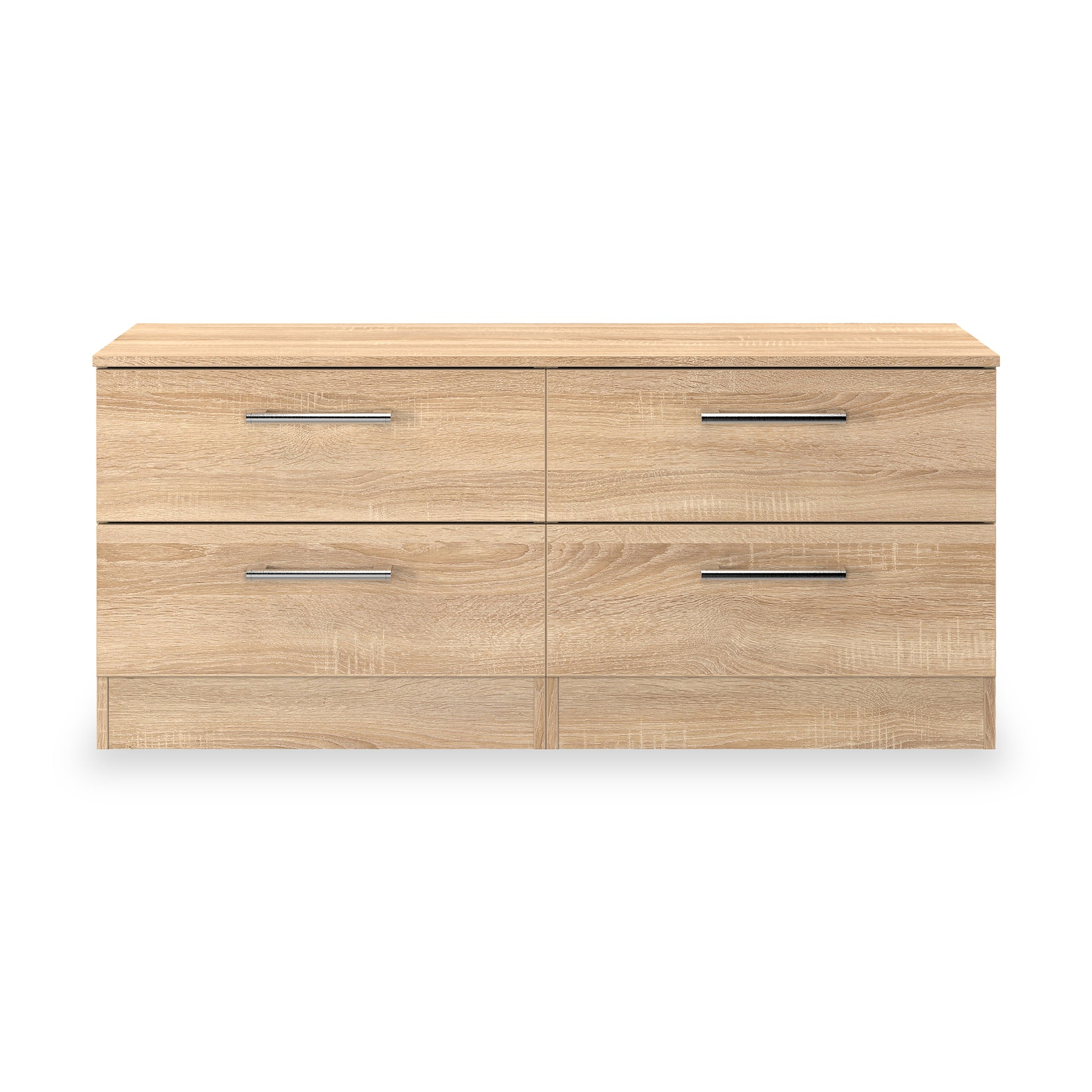 Hadley 4 Drawer Low Storage Unit Oak from Roseland Furniture
