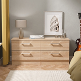 Hadley 4 Drawer Low Storage Unit Oak from Roseland Furniture