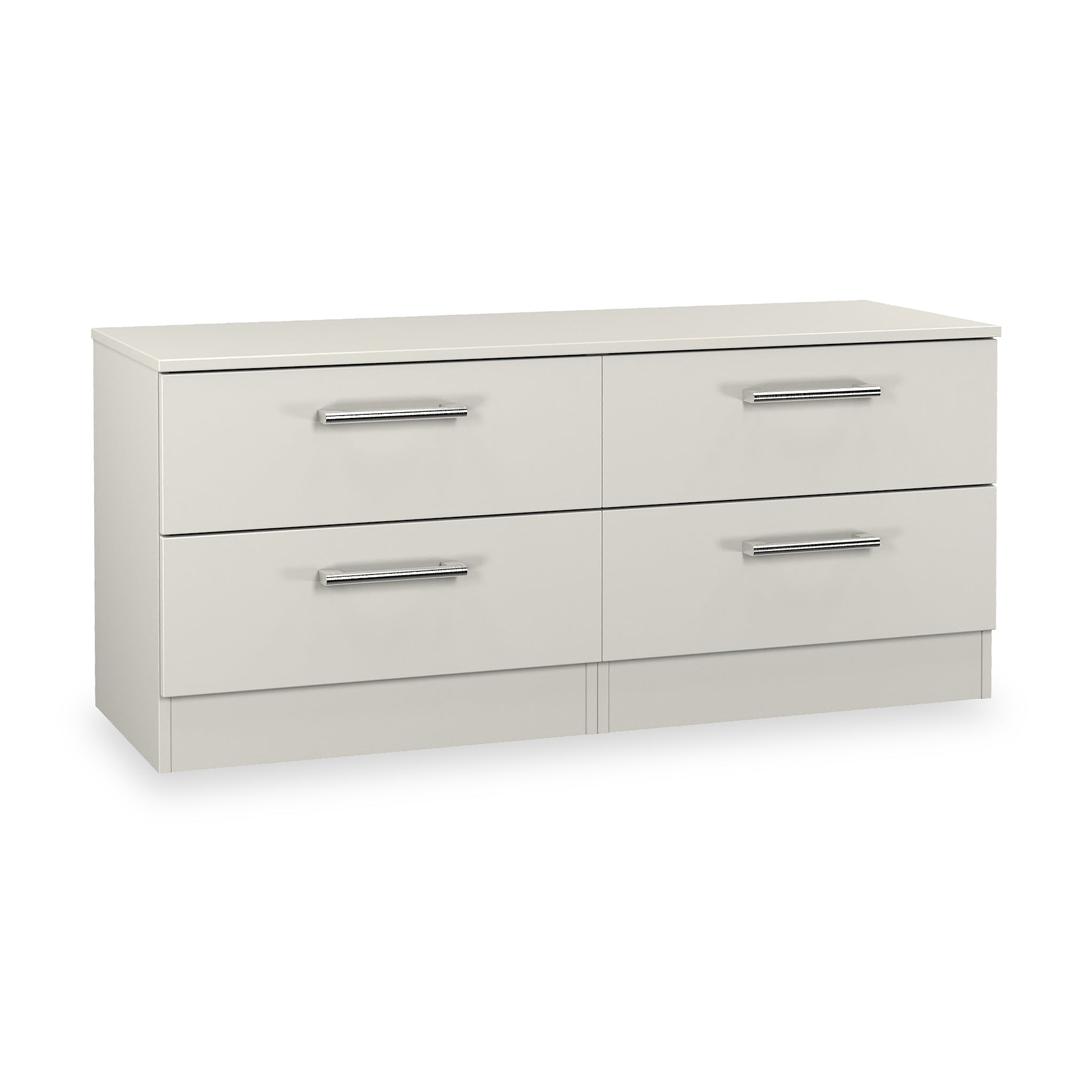 Hadley 4 Drawer Low Storage Unit Grey from Roseland Furniture