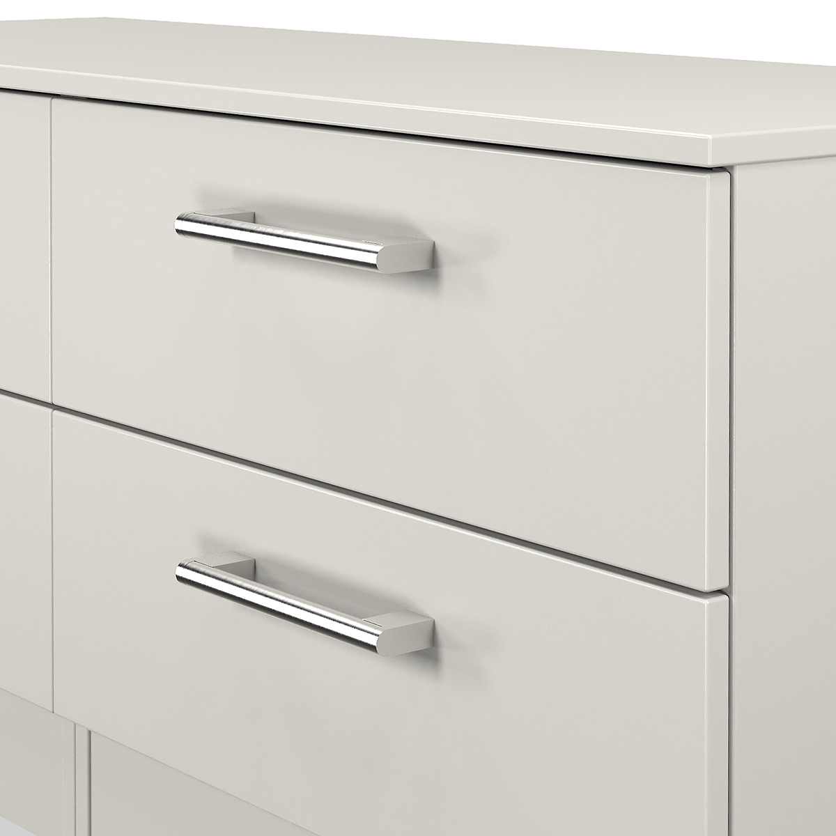 Hadley 4 Drawer Low Storage Unit Grey from Roseland Furniture