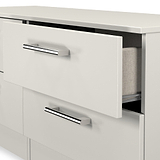 Hadley 4 Drawer Low Storage Unit Grey from Roseland Furniture