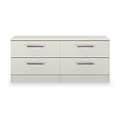 Hadley 4 Drawer Low Storage Unit Grey from Roseland Furniture