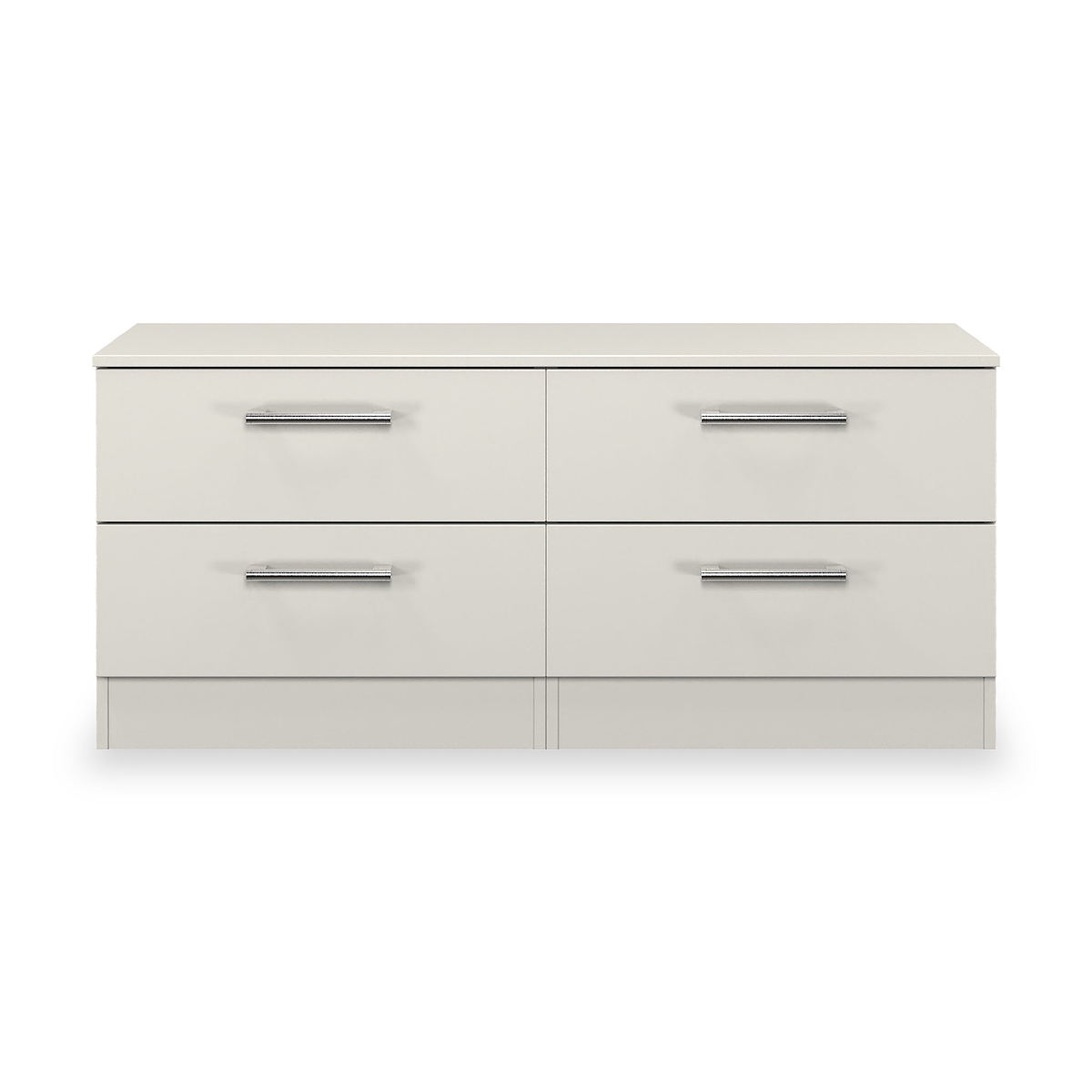 Hadley 4 Drawer Low Storage Unit Grey from Roseland Furniture