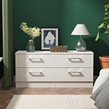Hadley 4 Drawer Low Storage Unit Grey from Roseland Furniture