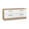 Hadley 4 Drawer Low Storage Unit White Oak from Roseland Furniture
