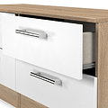 Hadley 4 Drawer Low Storage Unit White Oak from Roseland Furniture