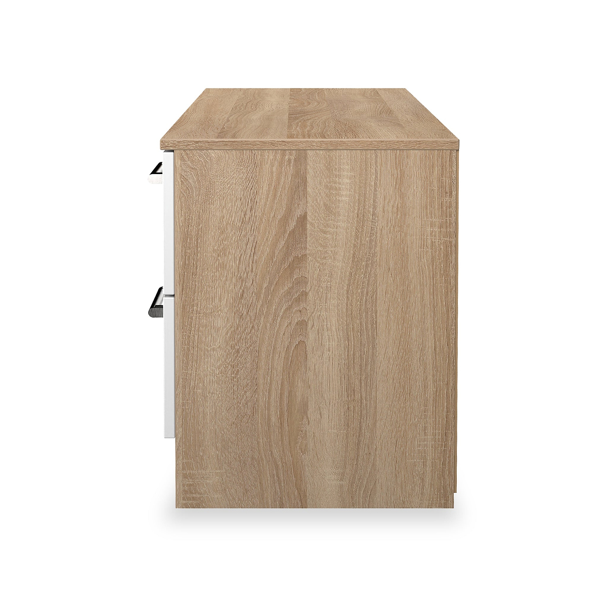 Hadley 4 Drawer Low Storage Unit White Oak from Roseland Furniture