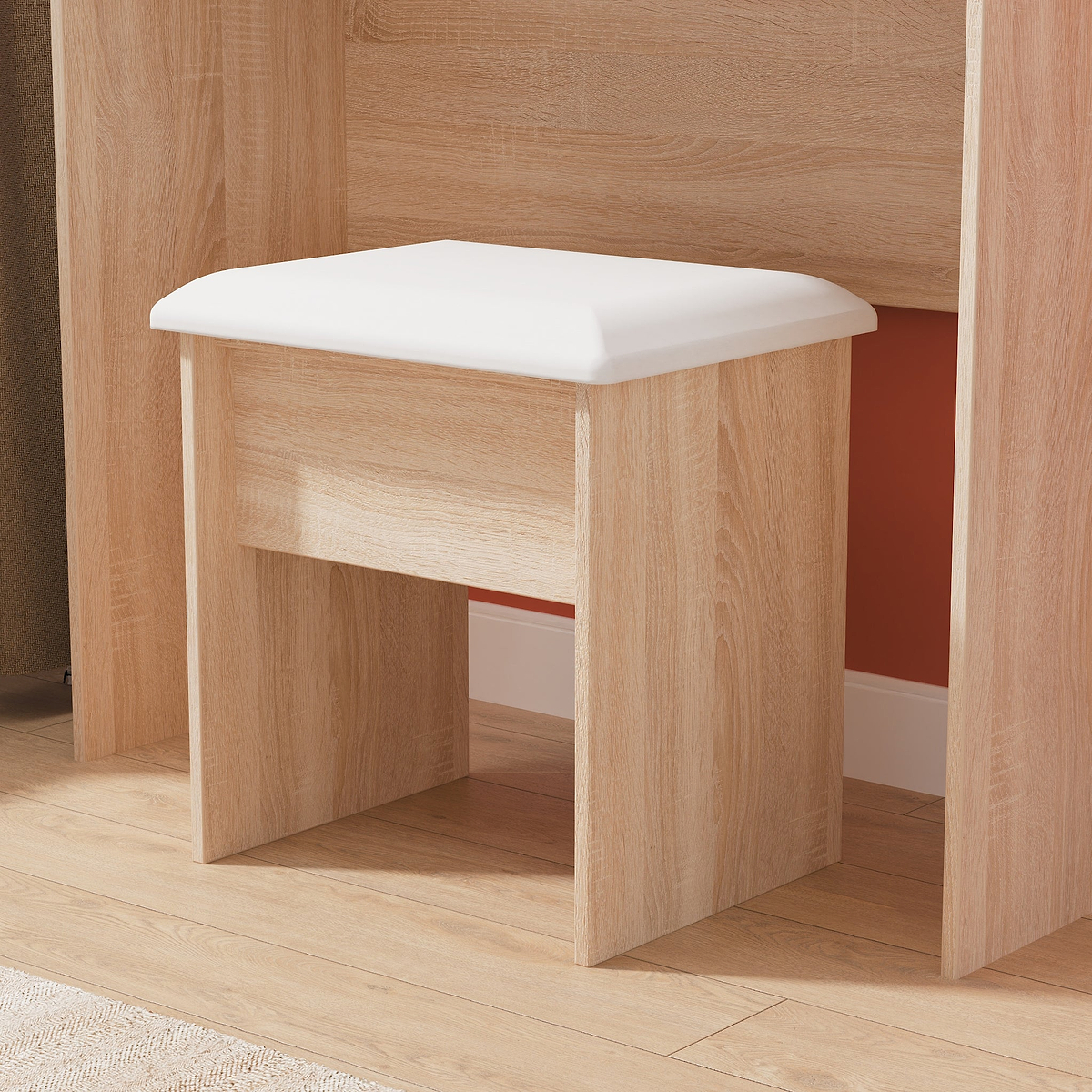 Hadley Dressing Table Stool Oak from Roseland Furniture