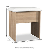 Hadley Dressing Table Stool Oak from Roseland Furniture