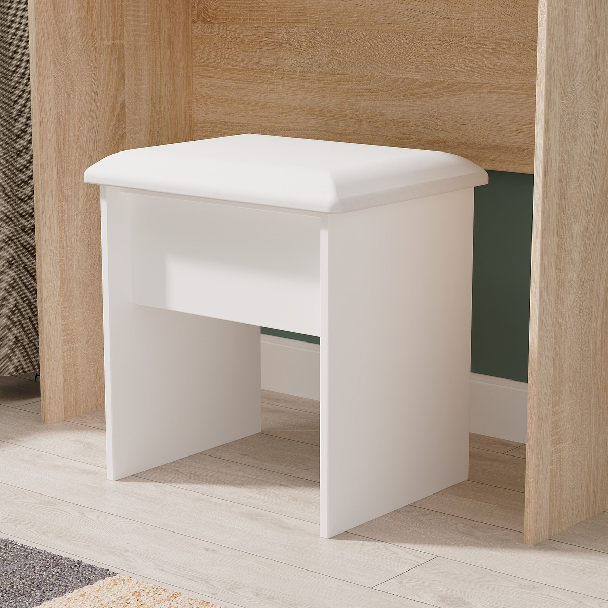 Hadley Dressing Table Stool White from Roseland Furniture