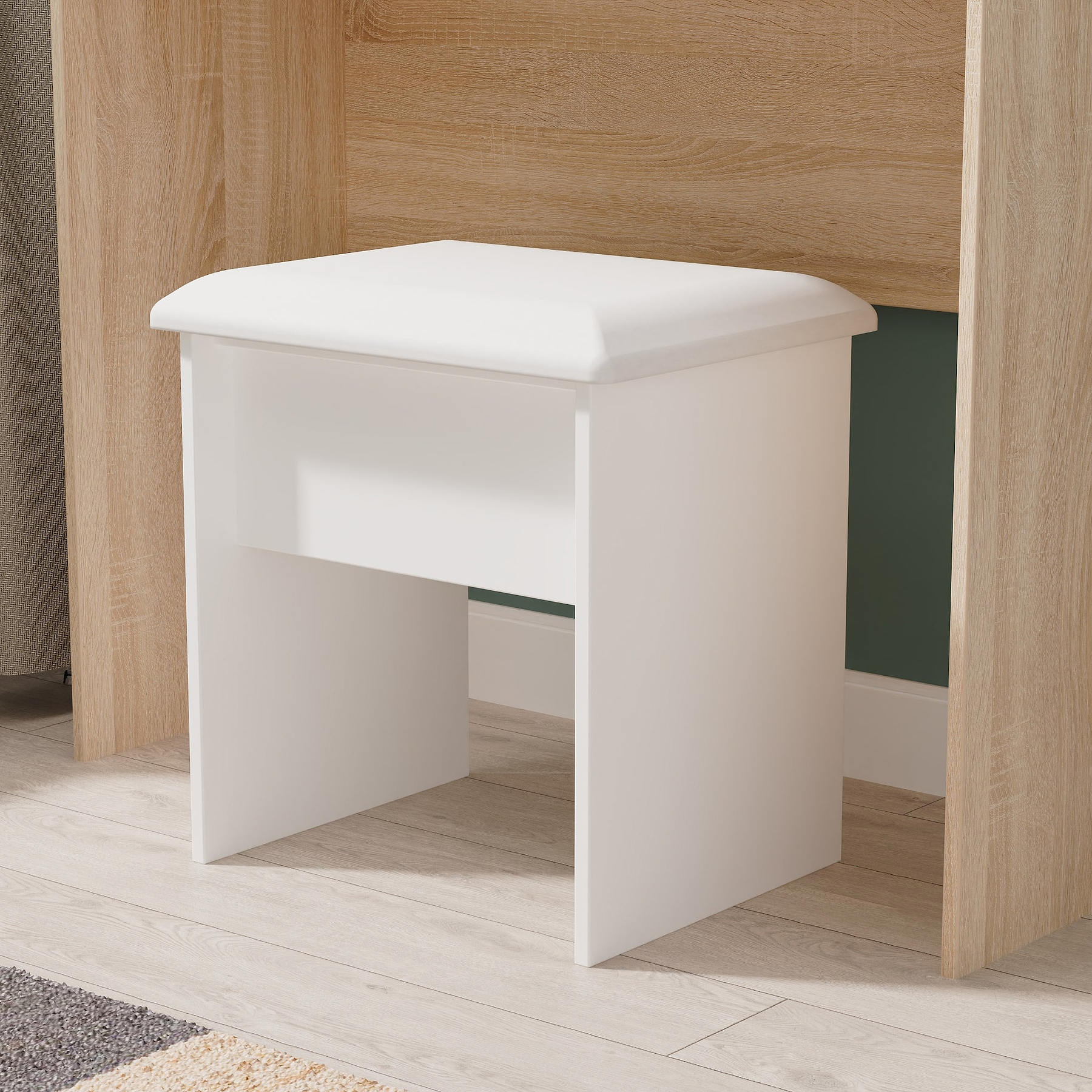 Hadley Dressing Table Stool White from Roseland Furniture