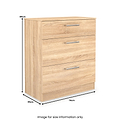 Hadley 3 Drawer Deep Chest Oak from Roseland Furniture