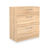 Hadley 3 Drawer Deep Chest Oak from Roseland Furniture