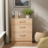 Hadley 3 Drawer Deep Chest Oak from Roseland Furniture