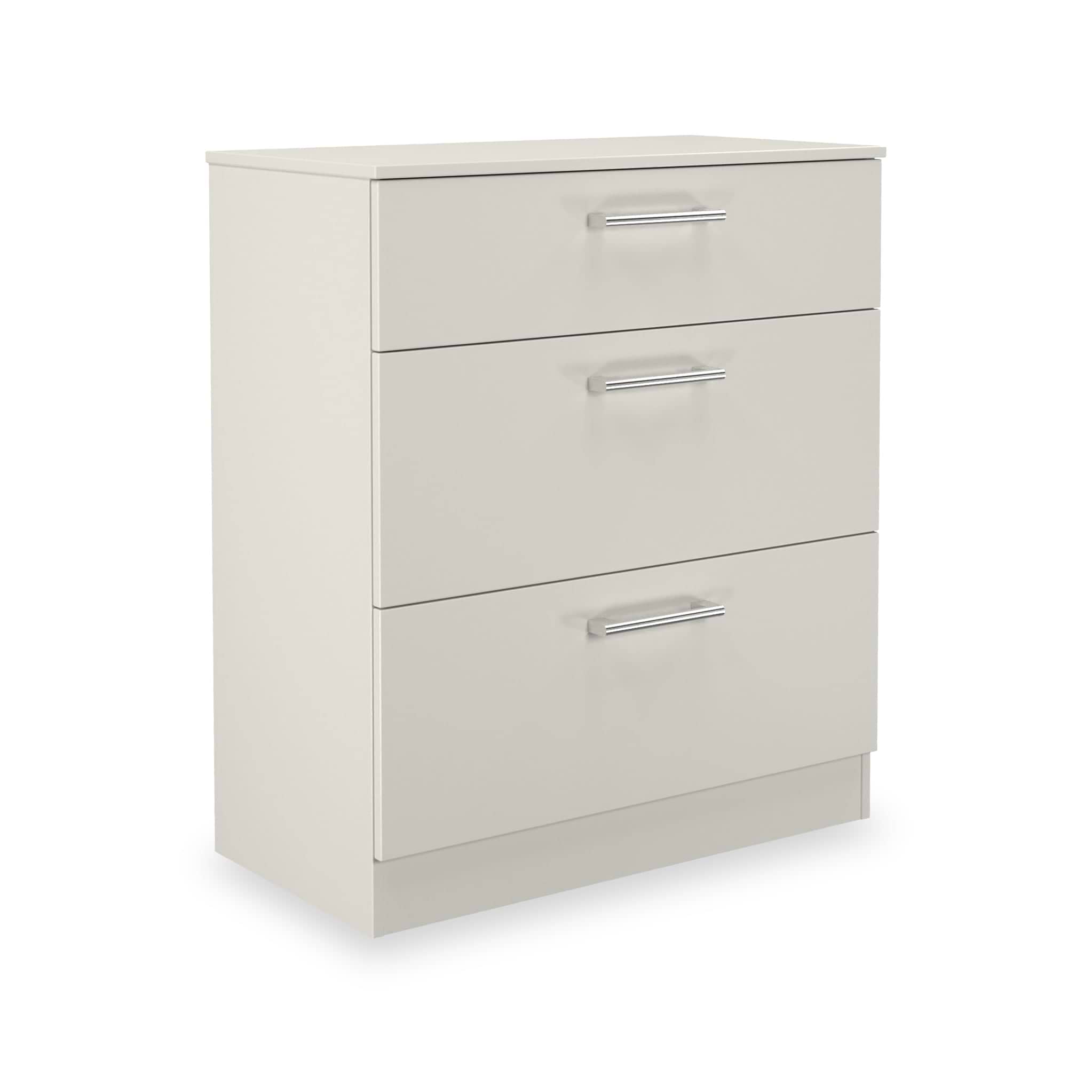 Hadley 3 Drawer Deep Chest Grey from Roseland Furniture