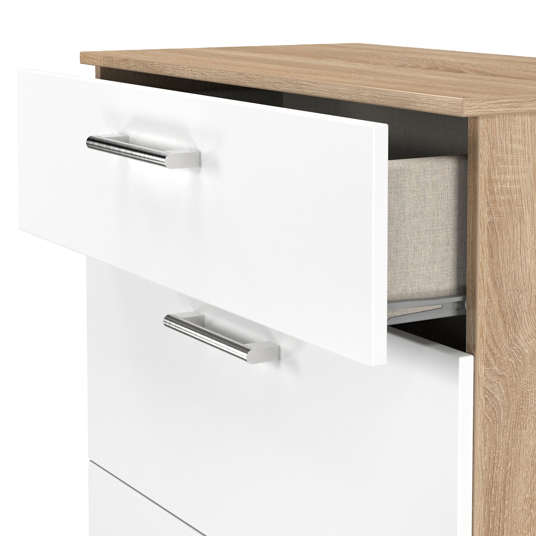 Hadley 3 Drawer Deep Chest White Oak from Roseland Furniture