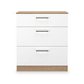 Hadley 3 Drawer Deep Chest White Oak from Roseland Furniture