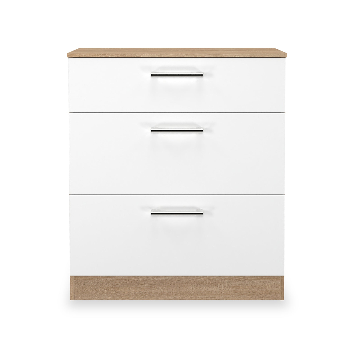 Hadley 3 Drawer Deep Chest White Oak from Roseland Furniture