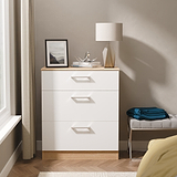 Hadley 3 Drawer Deep Chest White Oak from Roseland Furniture