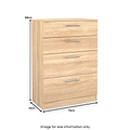 Hadley 4 Drawer Deep Chest Oak from Roseland Furniture