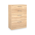Hadley 4 Drawer Deep Chest Oak from Roseland Furniture