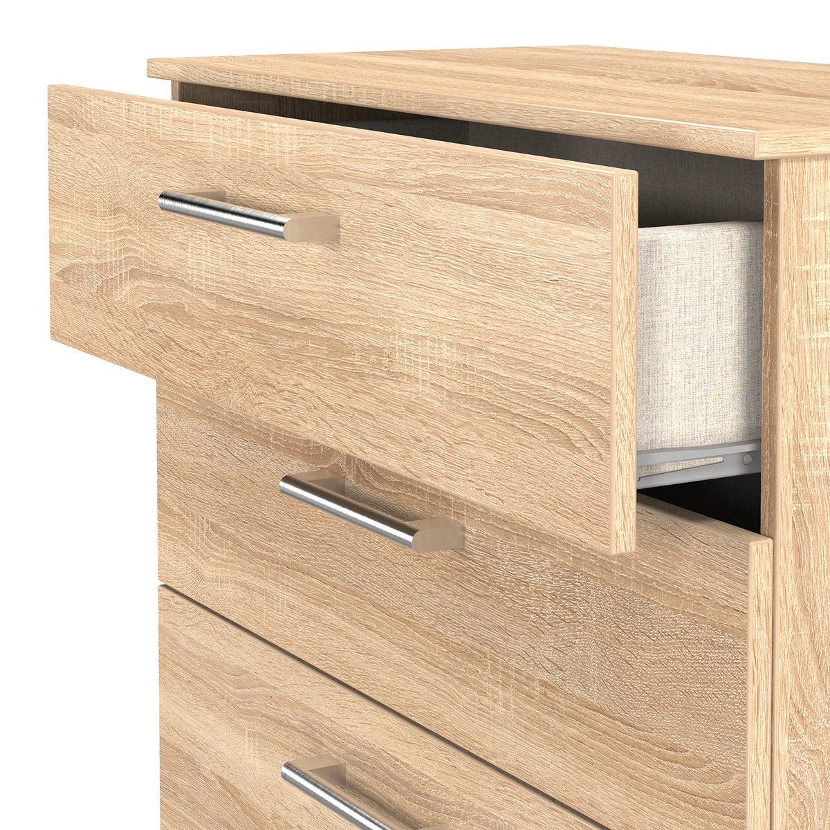 Hadley 4 Drawer Deep Chest Oak from Roseland Furniture