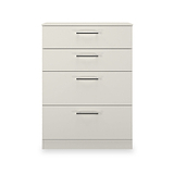 Hadley 4 Drawer Deep Chest Grey from Roseland Furniture